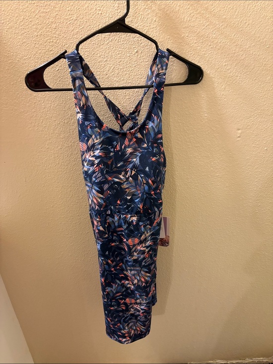 Kyodan Dresses & Skirts - Kyodan Navy Blue Floral Midi Dress with Coral Accents